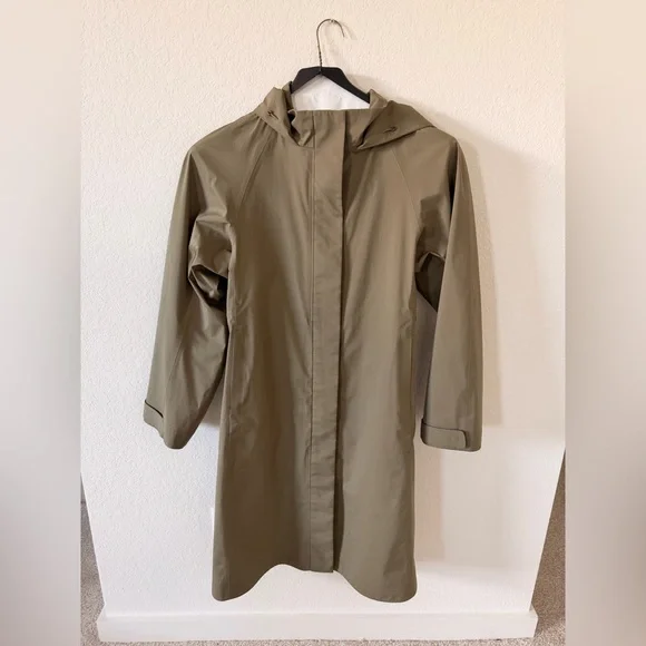 Uniqlo BLOCKTECH Trench Coat in Olive Green Size S - Picture 2 of 12